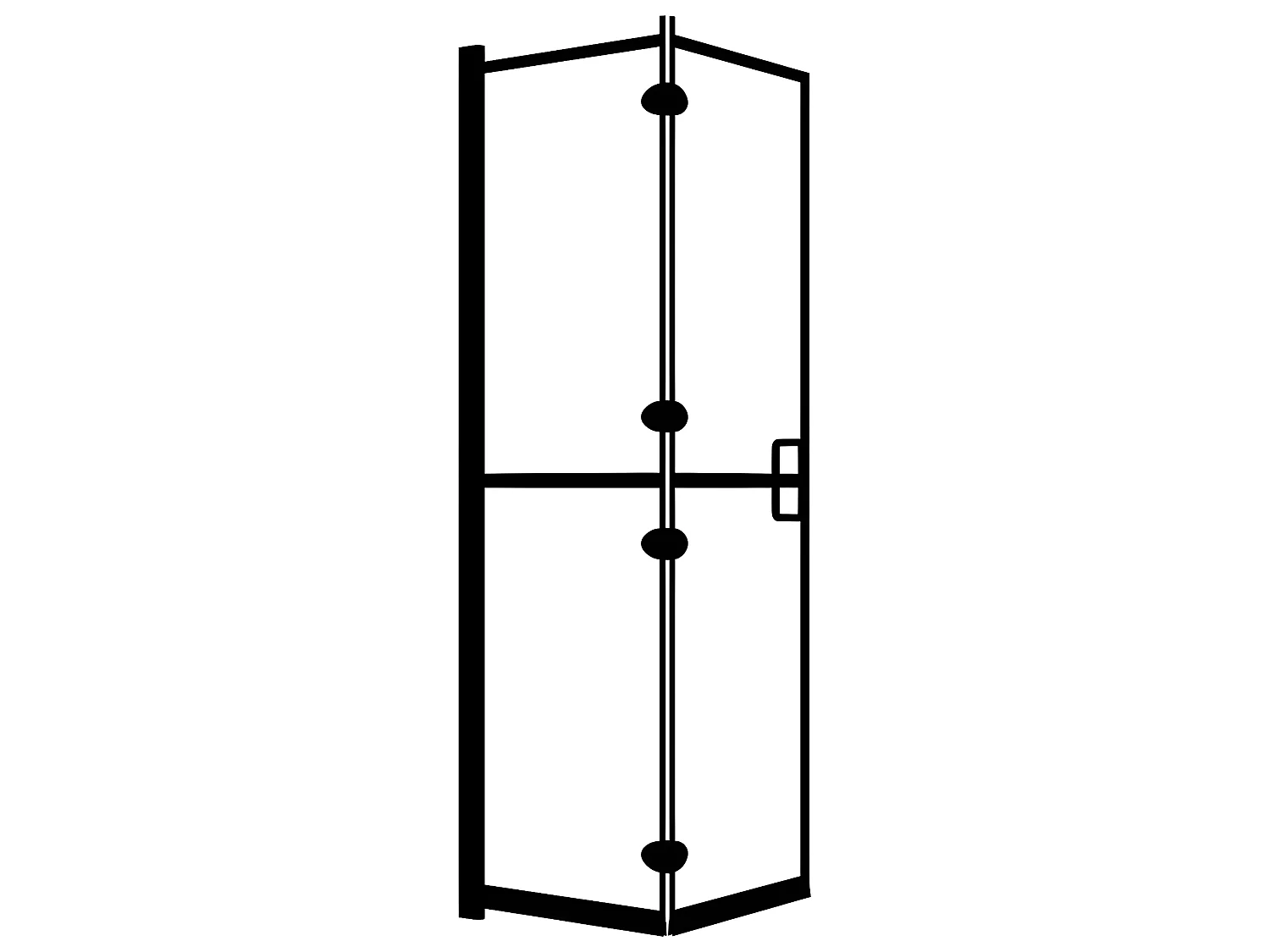 Paroi de douche pliable ESG 120x140 cm Noir WVGQ1491