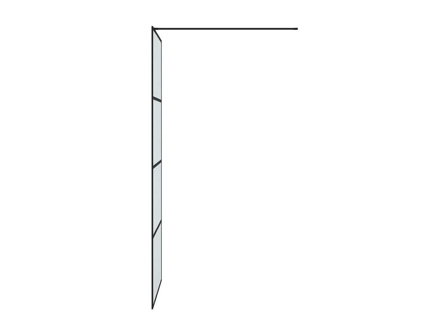 Mampara de ducha vidrio ESG esmerilado negro 80x195 cm ES66421