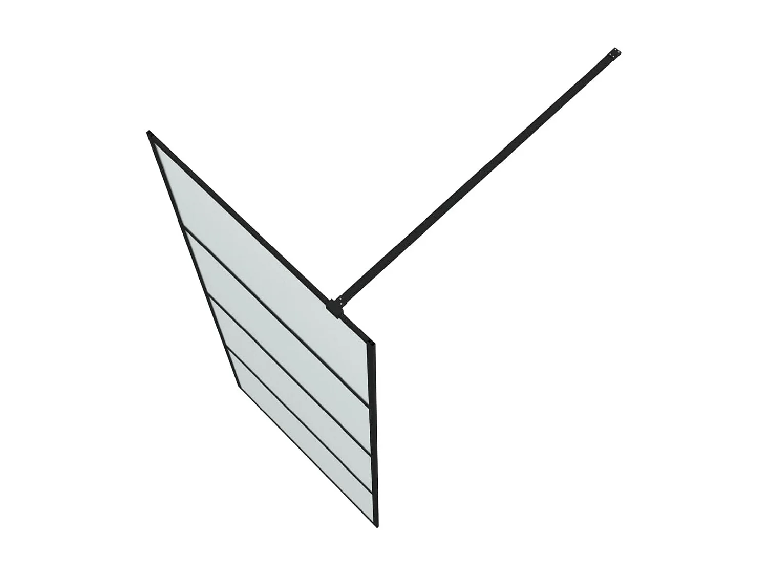 Mampara de ducha vidrio ESG esmerilado negro 80x195 cm ES66421