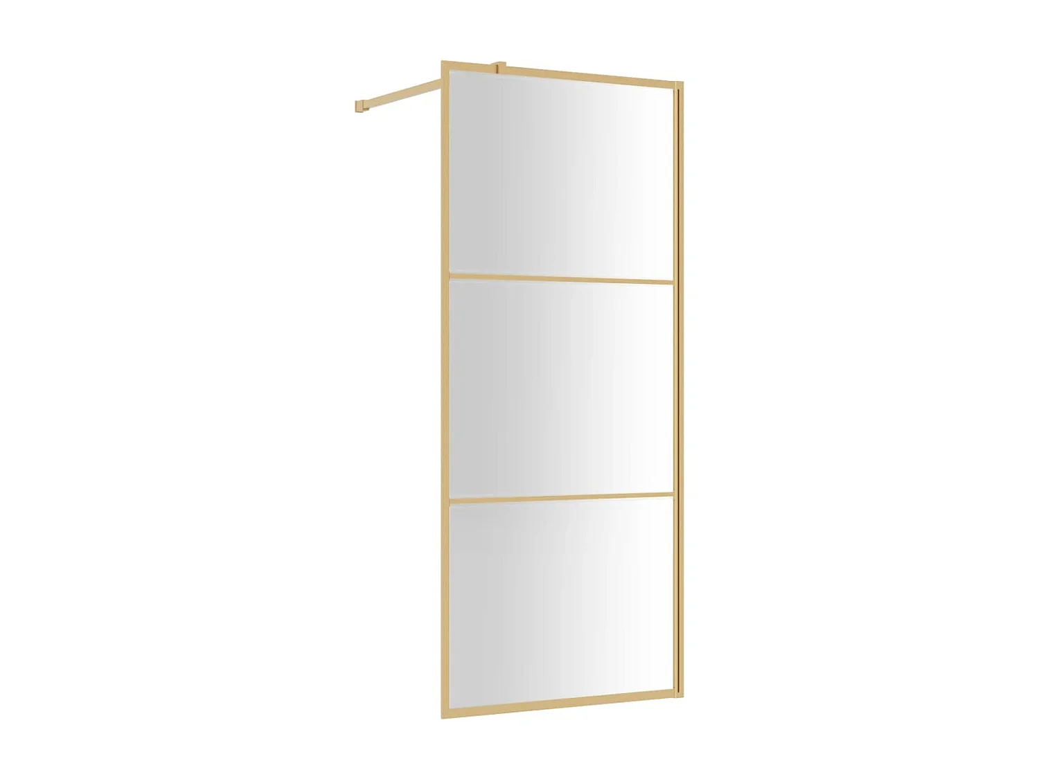 Divisória de chuveiro 80x195 cm vidro transparente ESG dourado PT242298
