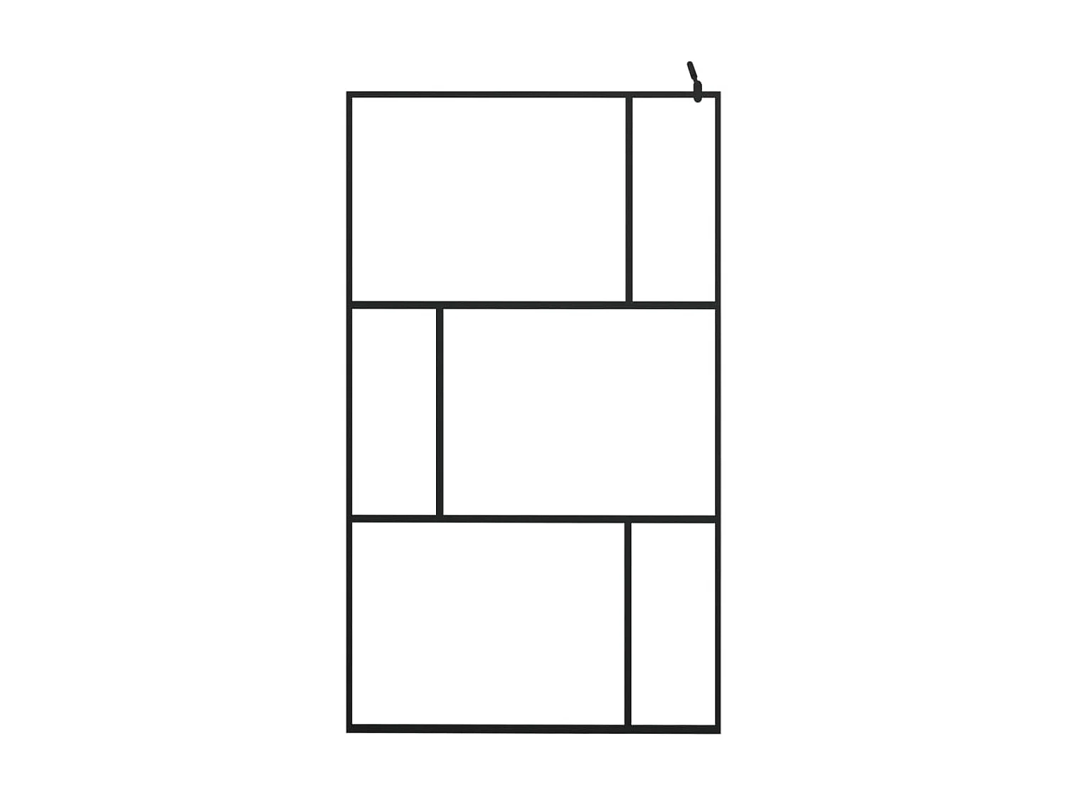 Paroi de douche à l'italienne avec verre trempé Noir 115x195 cm WVGQ1034