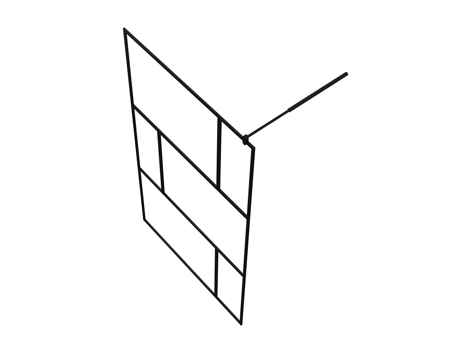 Paroi de douche à l'italienne avec verre trempé Noir 115x195 cm WVGQ1034