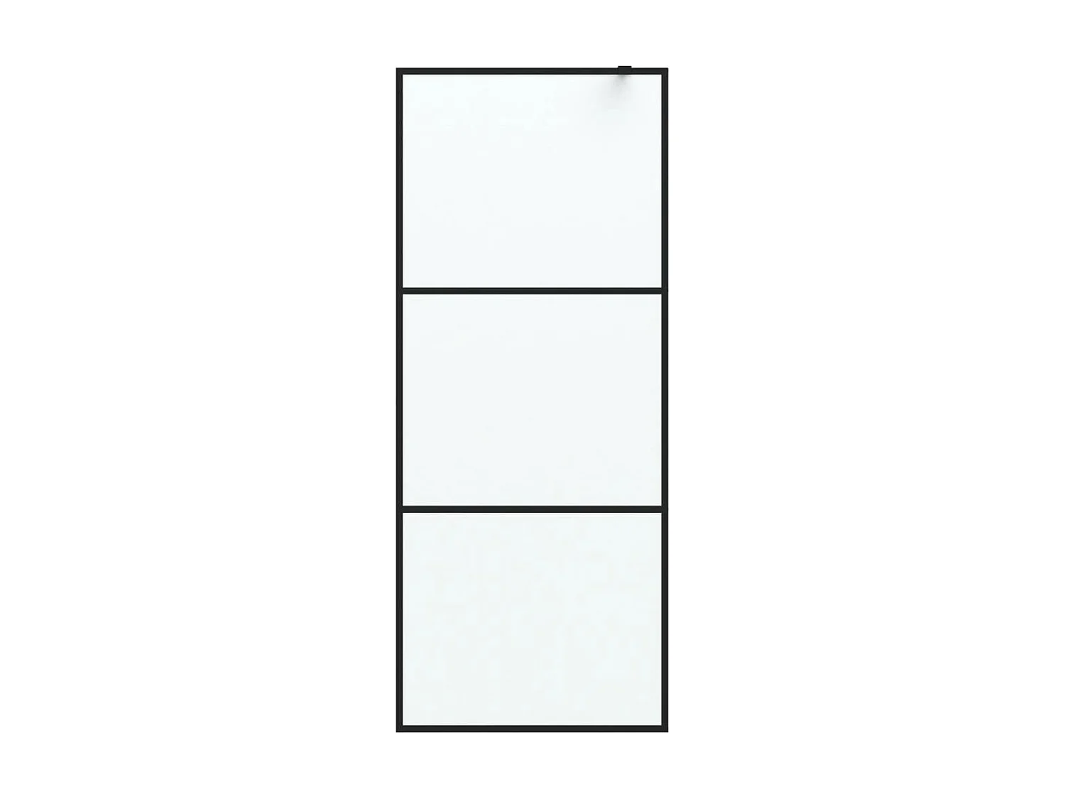 Mampara de ducha vidrio ESG esmerilado negro 80x195 cm ES66295