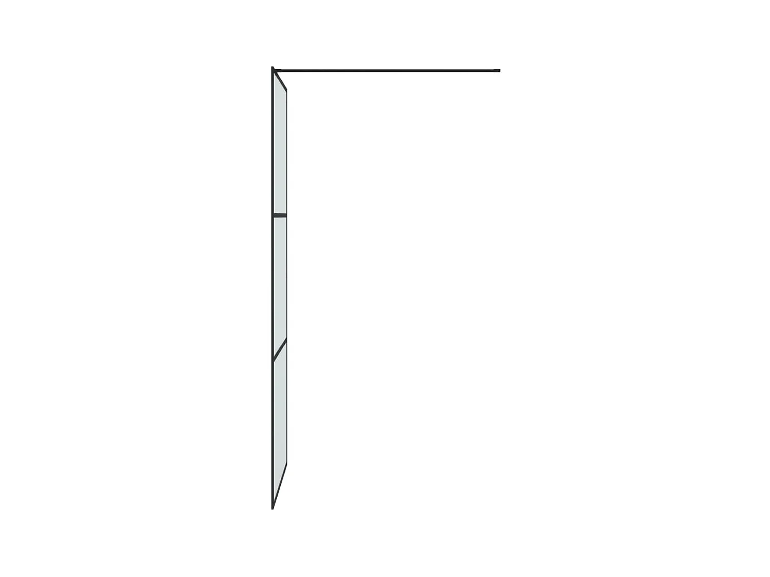 Mampara de ducha vidrio ESG esmerilado negro 80x195 cm ES66295