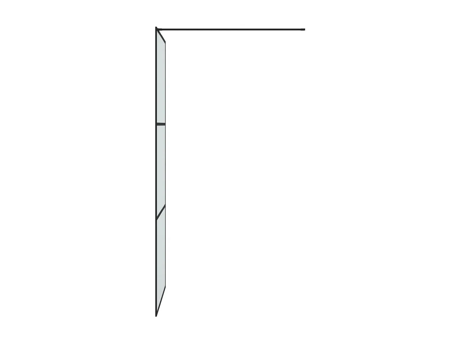 Paroi de douche Noir 80x195 cm Verre ESG dépoli WVGQ4464
