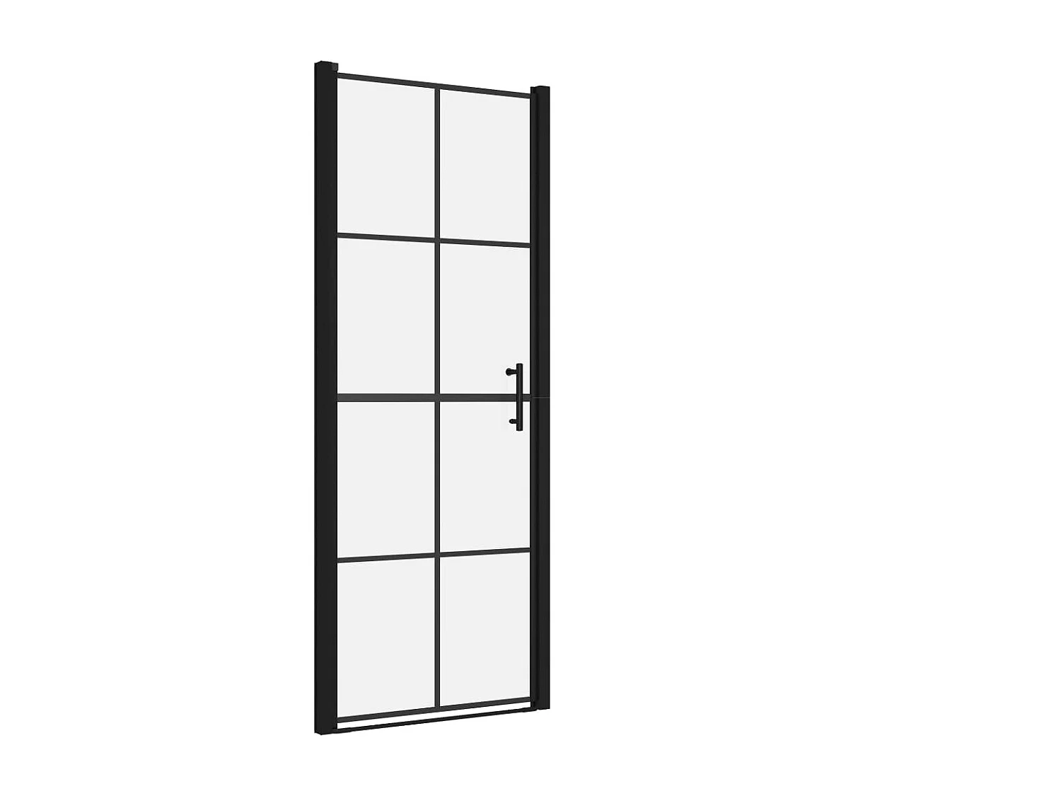 Porta de chuveiro vidro temperado 91x195 cm preto PT577816