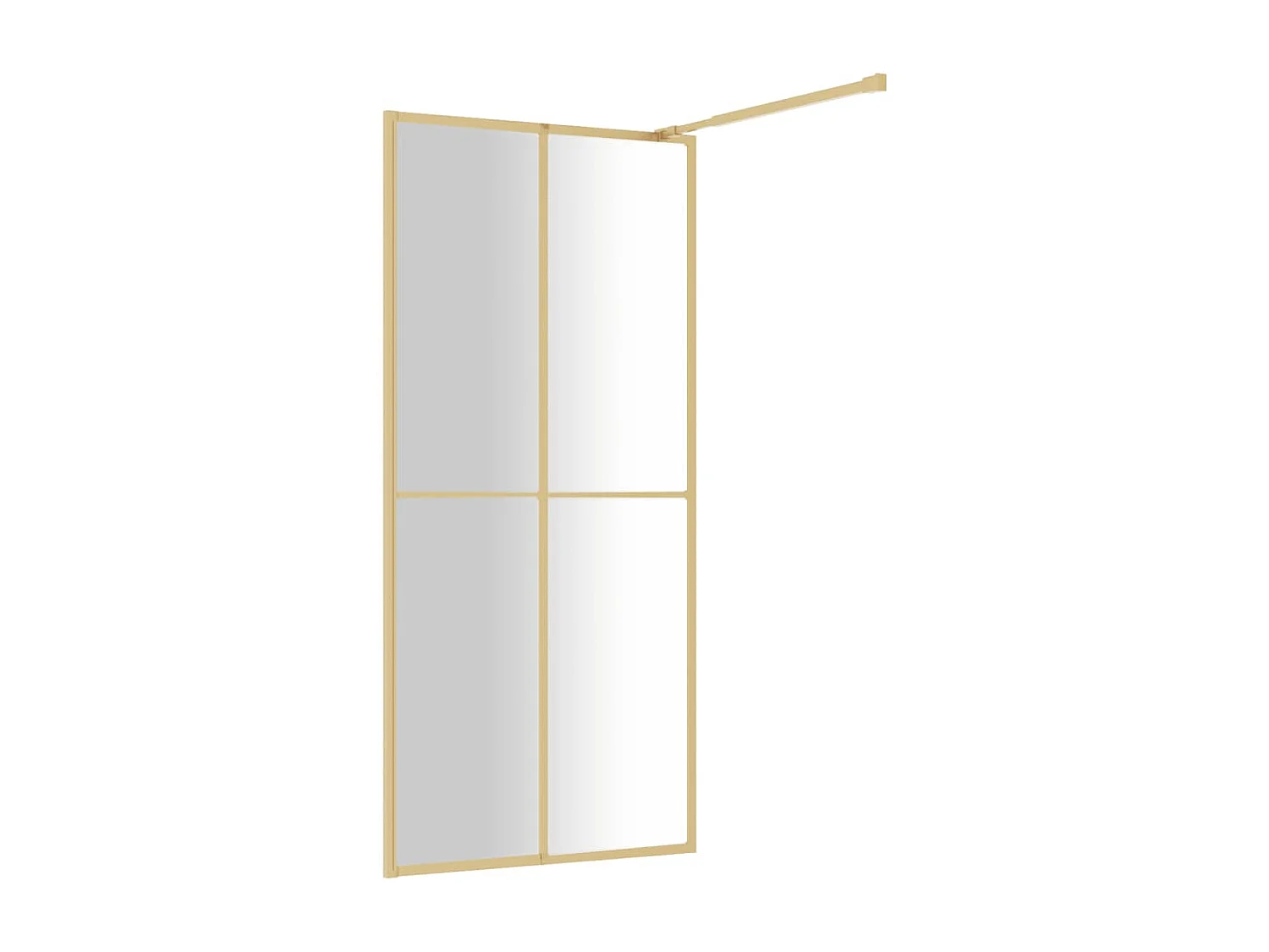 Divisória de chuveiro 90x195 cm vidro transparente ESG dourado PT804539
