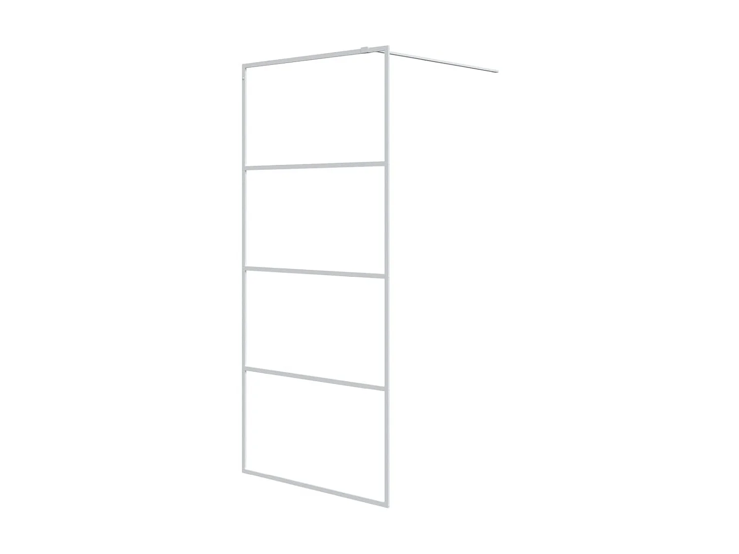 Paroi de douche Blanc 90x195 cm Verre ESG transparent WVGQ8100