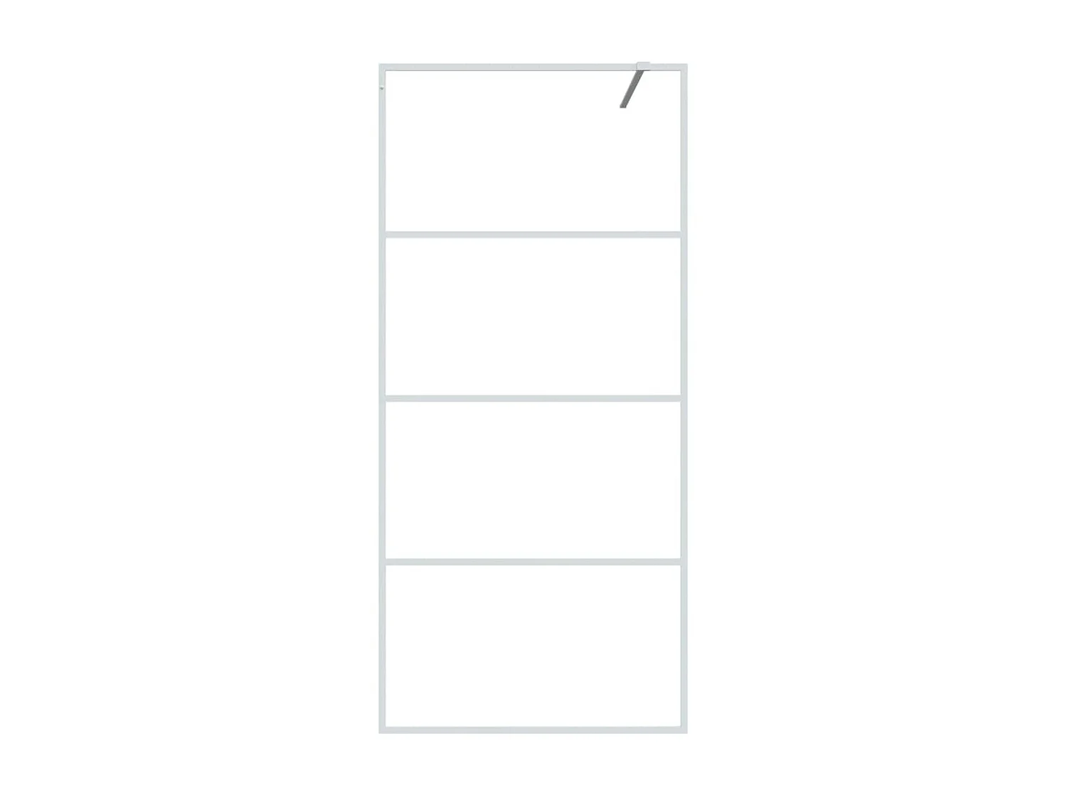 Paroi de douche Blanc 90x195 cm Verre ESG transparent WVGQ8100