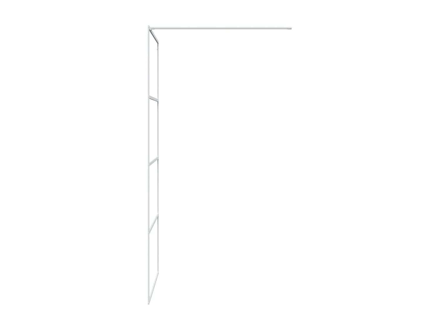 Paroi de douche Blanc 90x195 cm Verre ESG transparent WVGQ8100