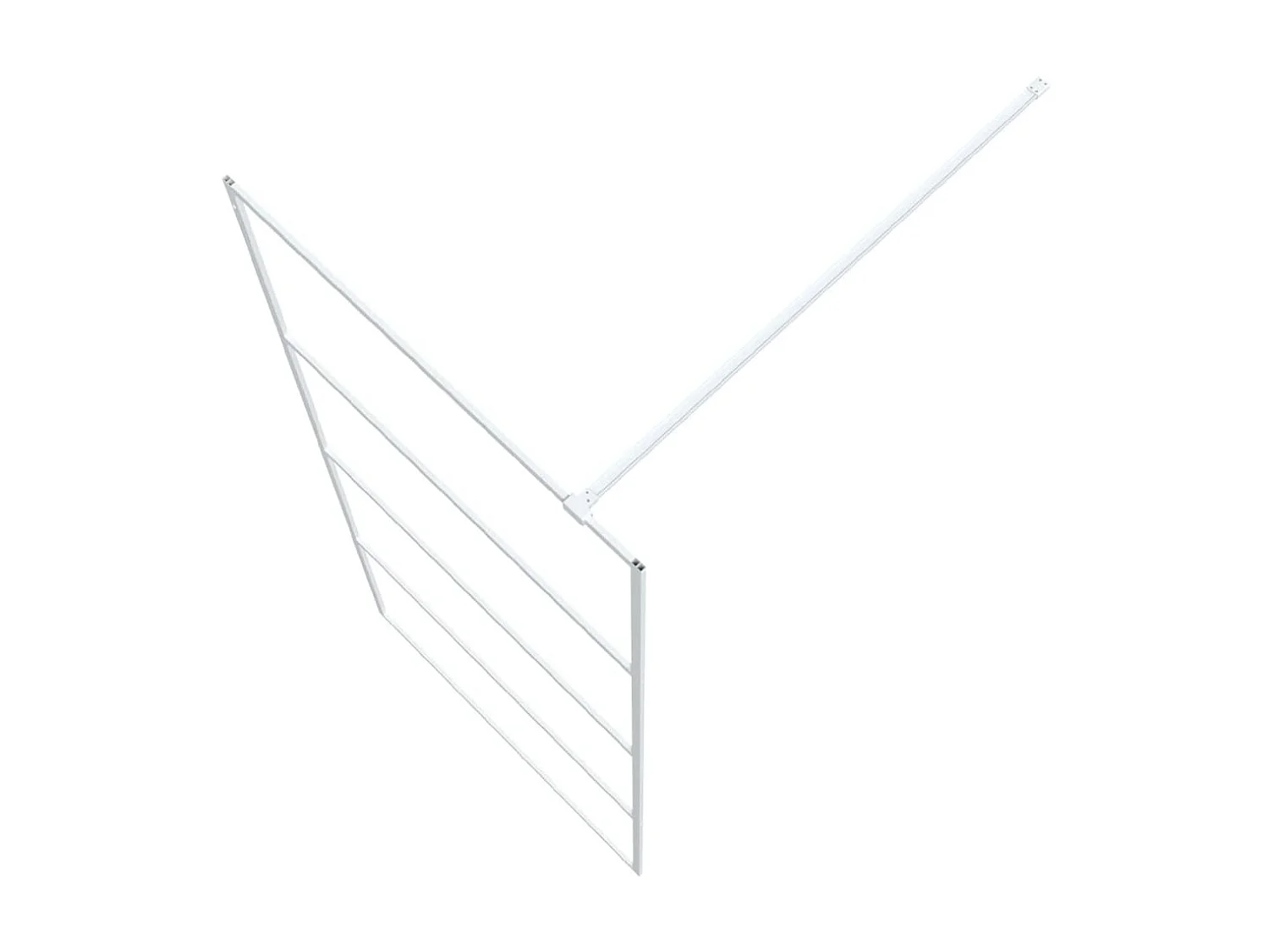 Paroi de douche Blanc 90x195 cm Verre ESG transparent WVGQ8100