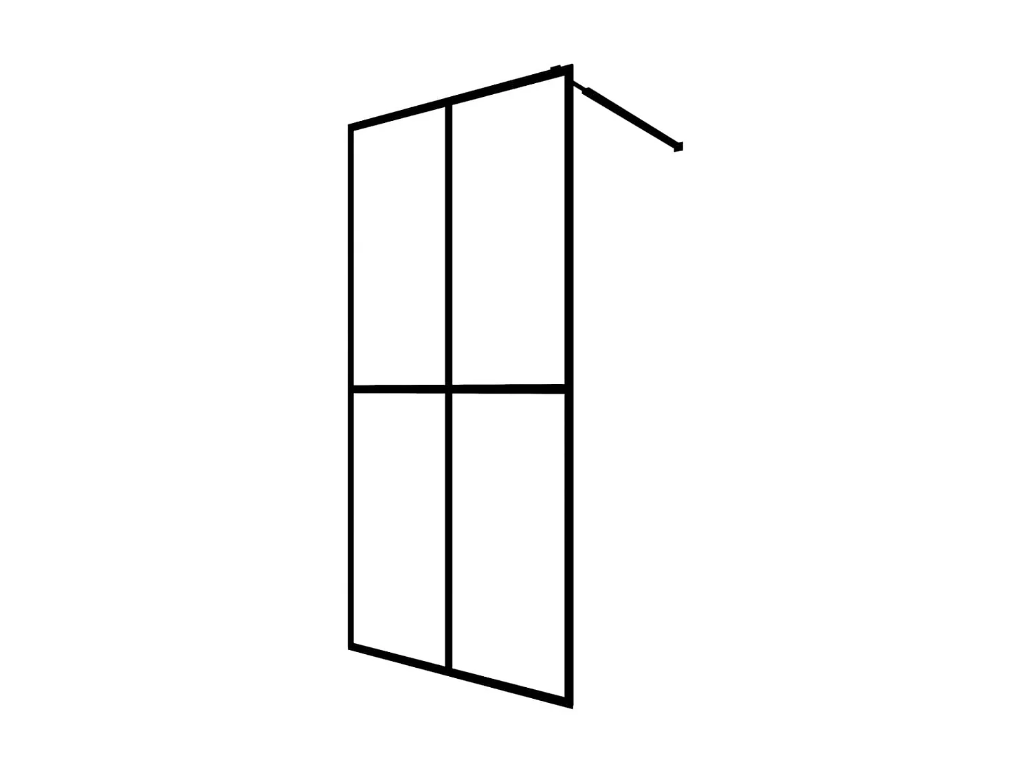 Divisória de chuveiro vidro temperado fosco 140x195 cm PT499227