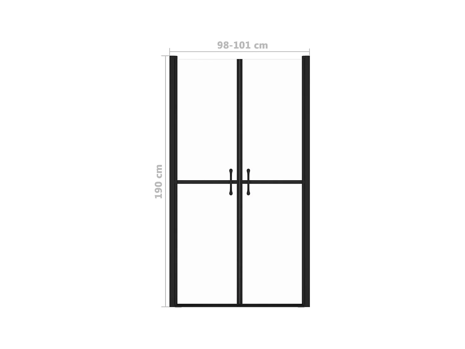 Porta de duche ESG transparente (98-101)x190 cm PT506587
