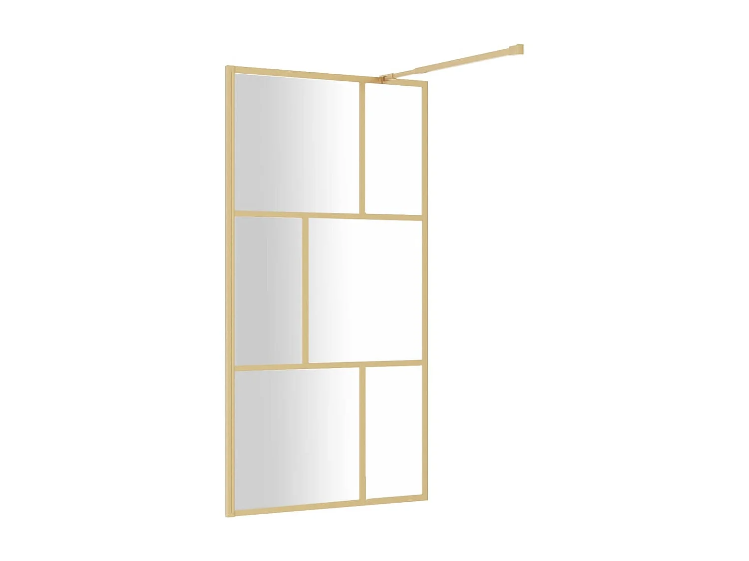 Paroi de douche avec verre ESG transparent doré 115x195 cm WVGQ1483