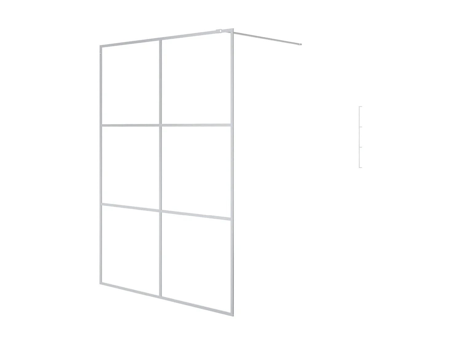 Mampara de ducha vidrio ESG transparente plateado 140x195 cm ES66303