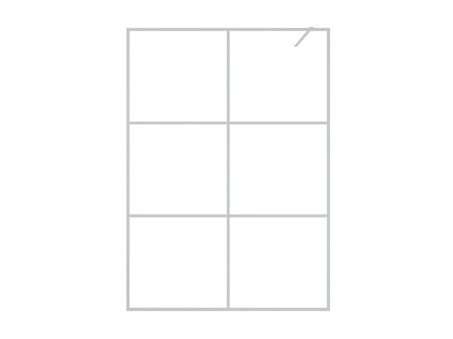 Mampara de ducha vidrio ESG transparente plateado 140x195 cm ES66303