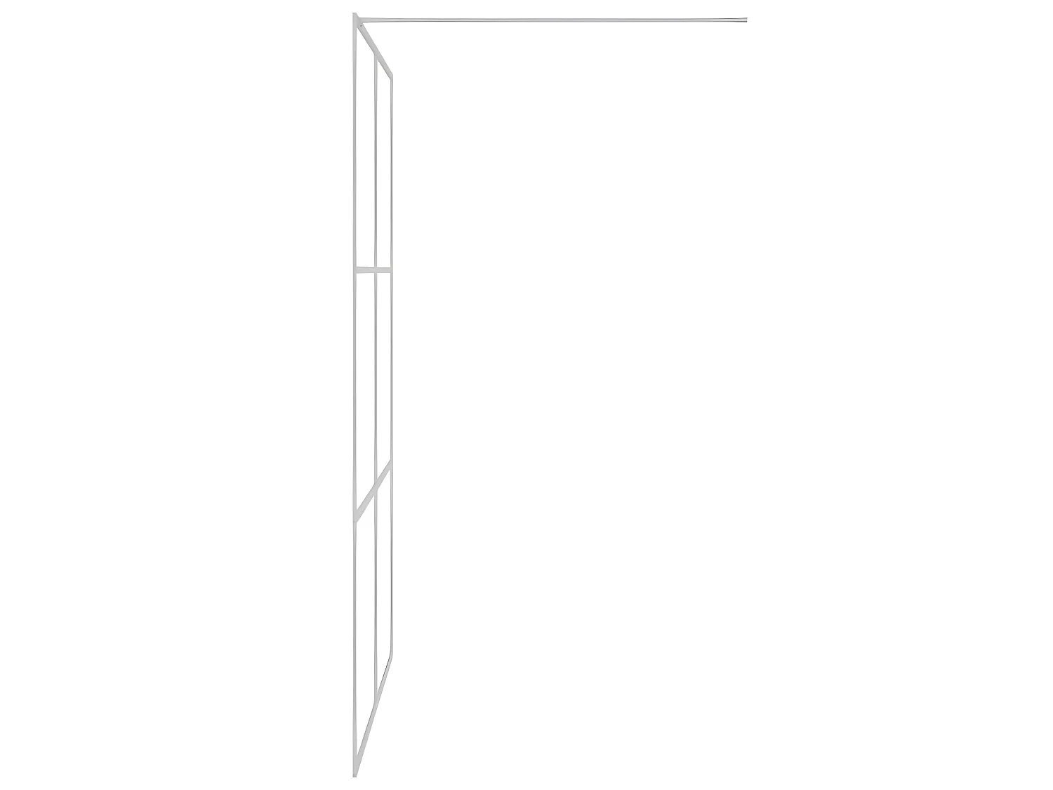 Mampara de ducha vidrio ESG transparente plateado 140x195 cm ES66303