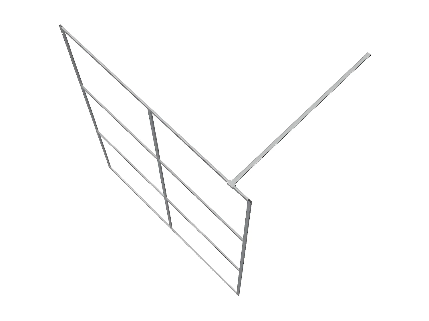 Mampara de ducha vidrio ESG transparente plateado 140x195 cm ES66303