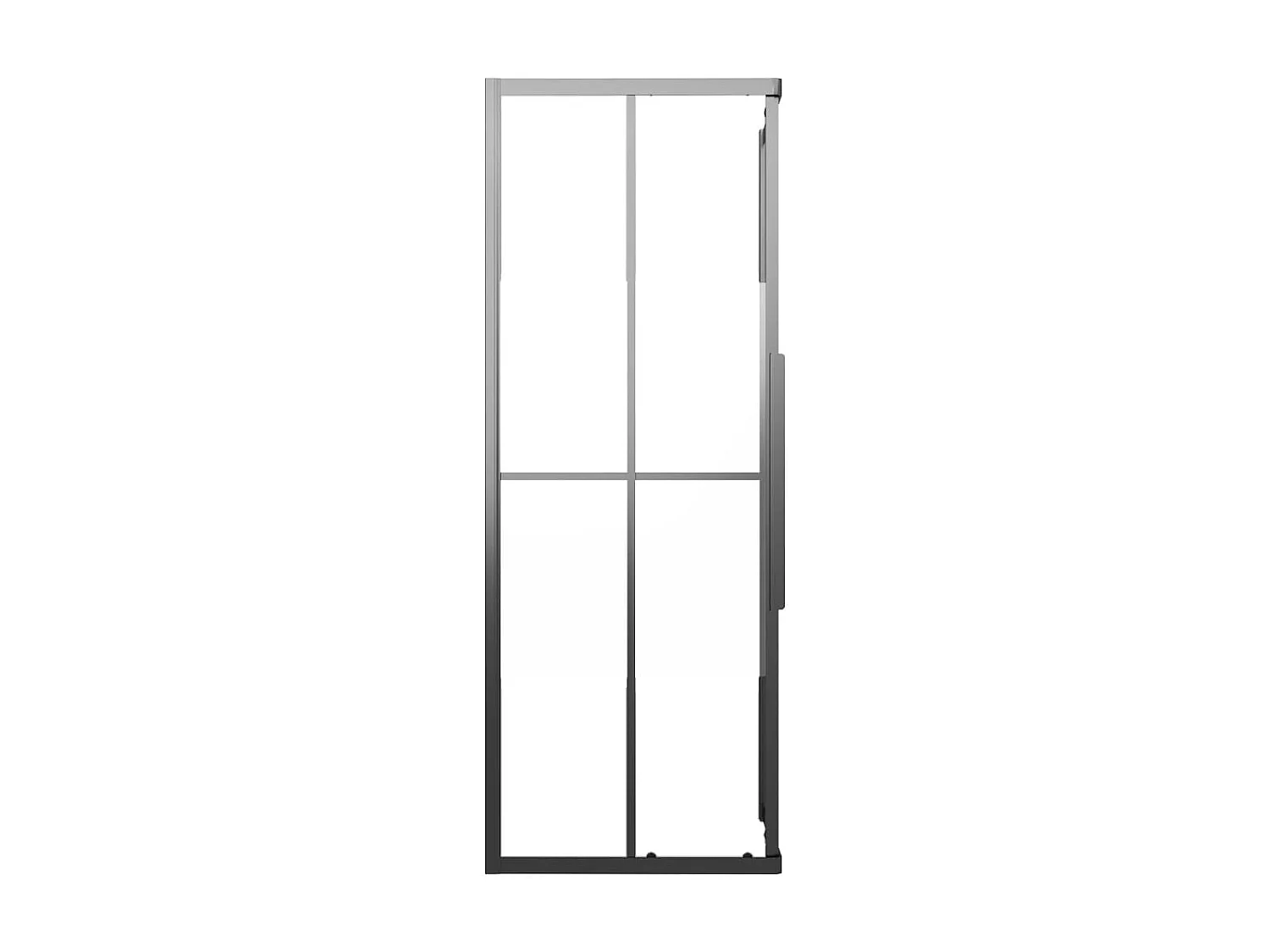 Cabina de ducha ESG semiesmerilado negro 80x80x180 cm ES472267