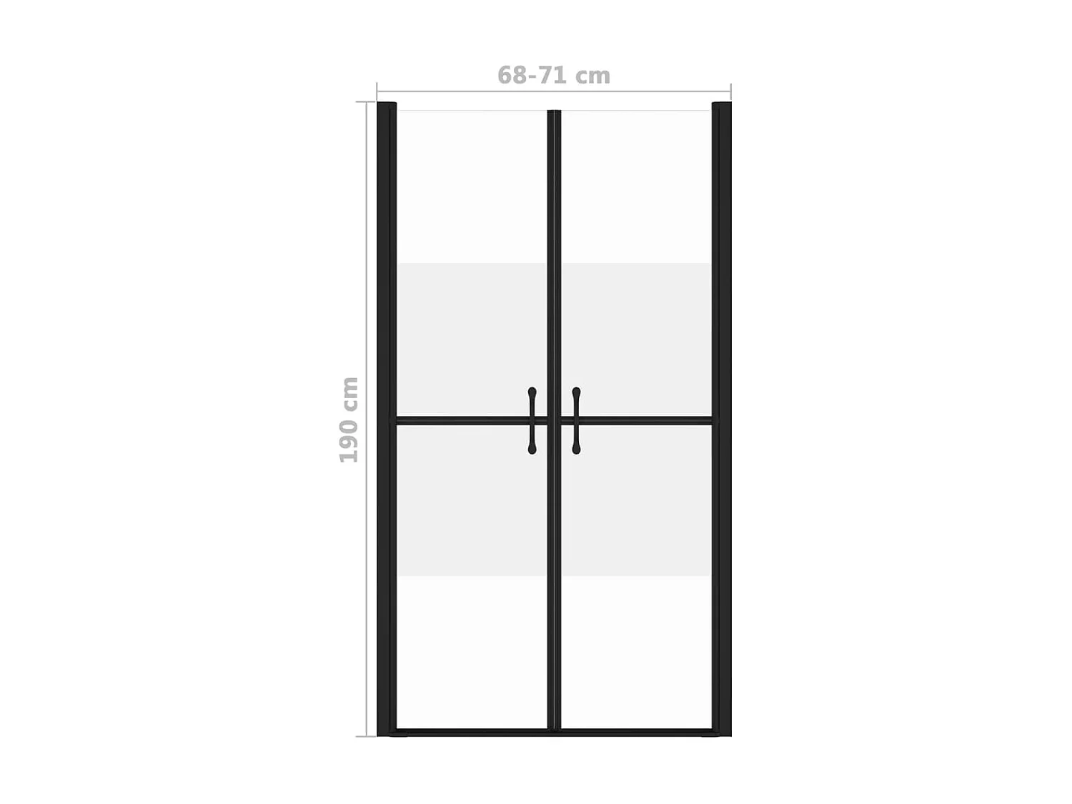 Porte de douche ESG demi-dépoli (68-71)x190 cm WVGQ7088