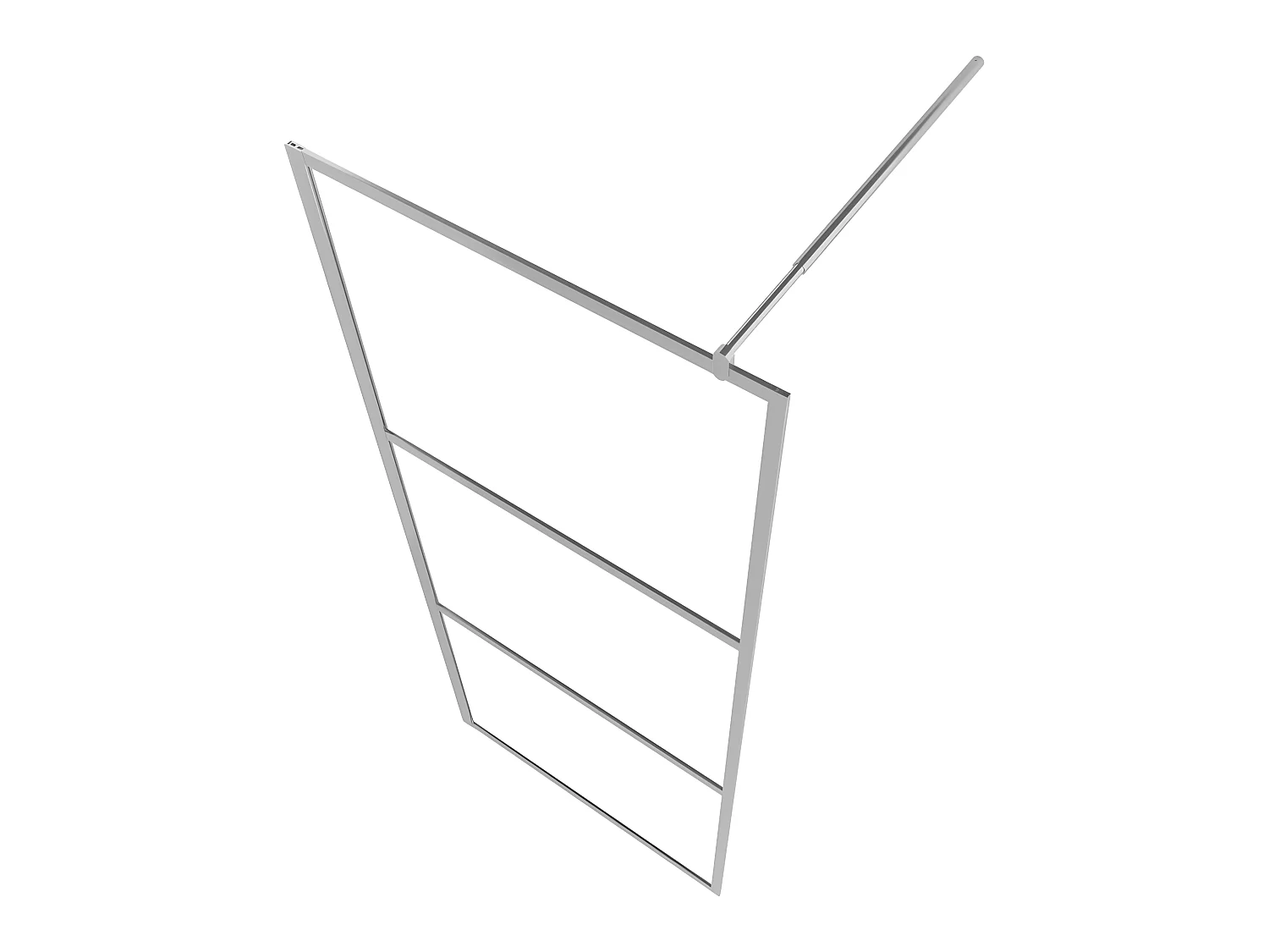 Mampara de ducha accesible vidrio ESG esmerilado 115x195 cm ES66397