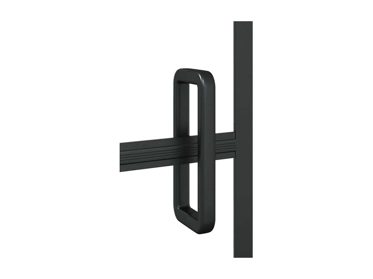 Mampara de ducha ESG negro 80x140 cm ES66244