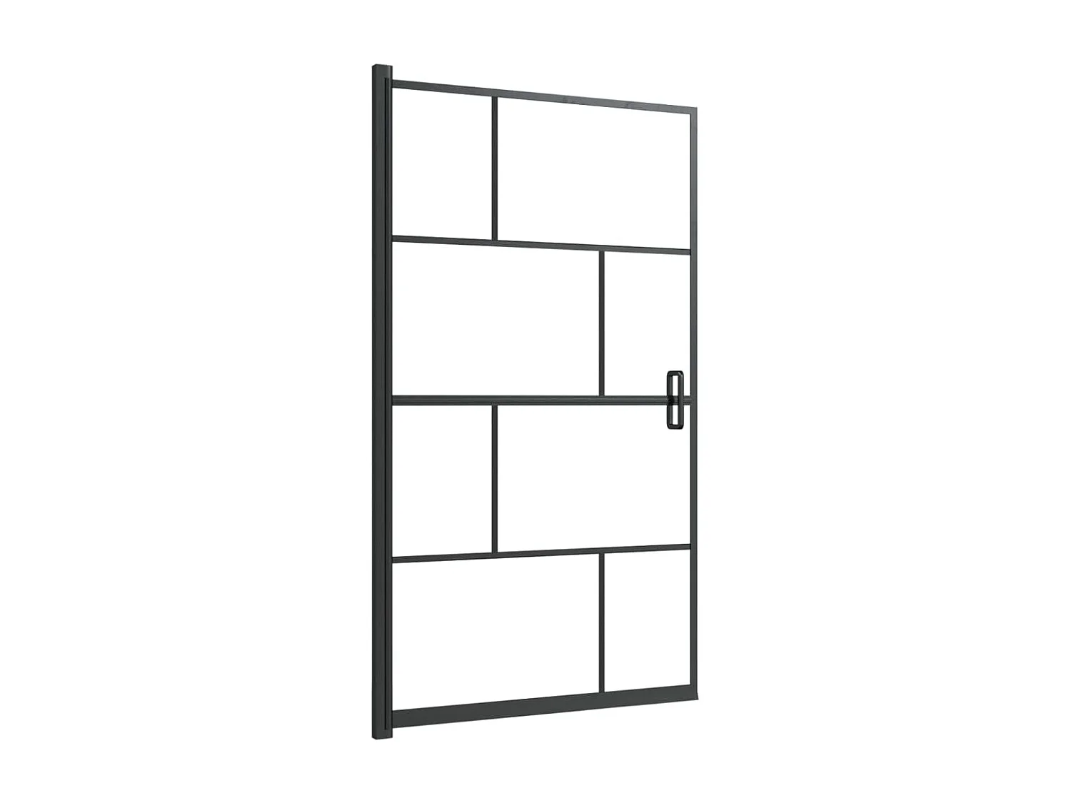 Mampara de ducha ESG negro 80x140 cm ES66244