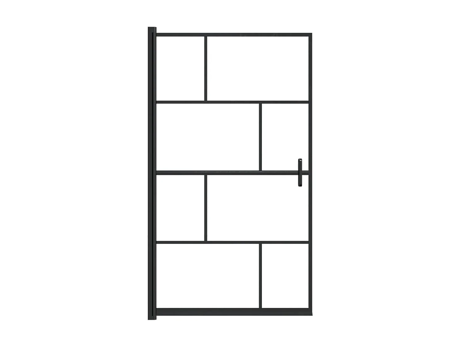 Mampara de ducha ESG negro 80x140 cm ES66244