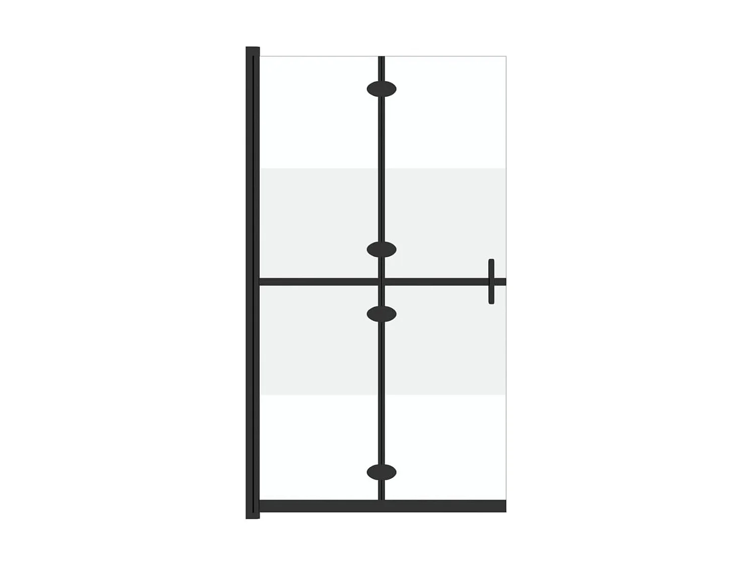 Paroi de douche pliable Verre ESG demi-dépoli 80x190 cm WVGQ6443