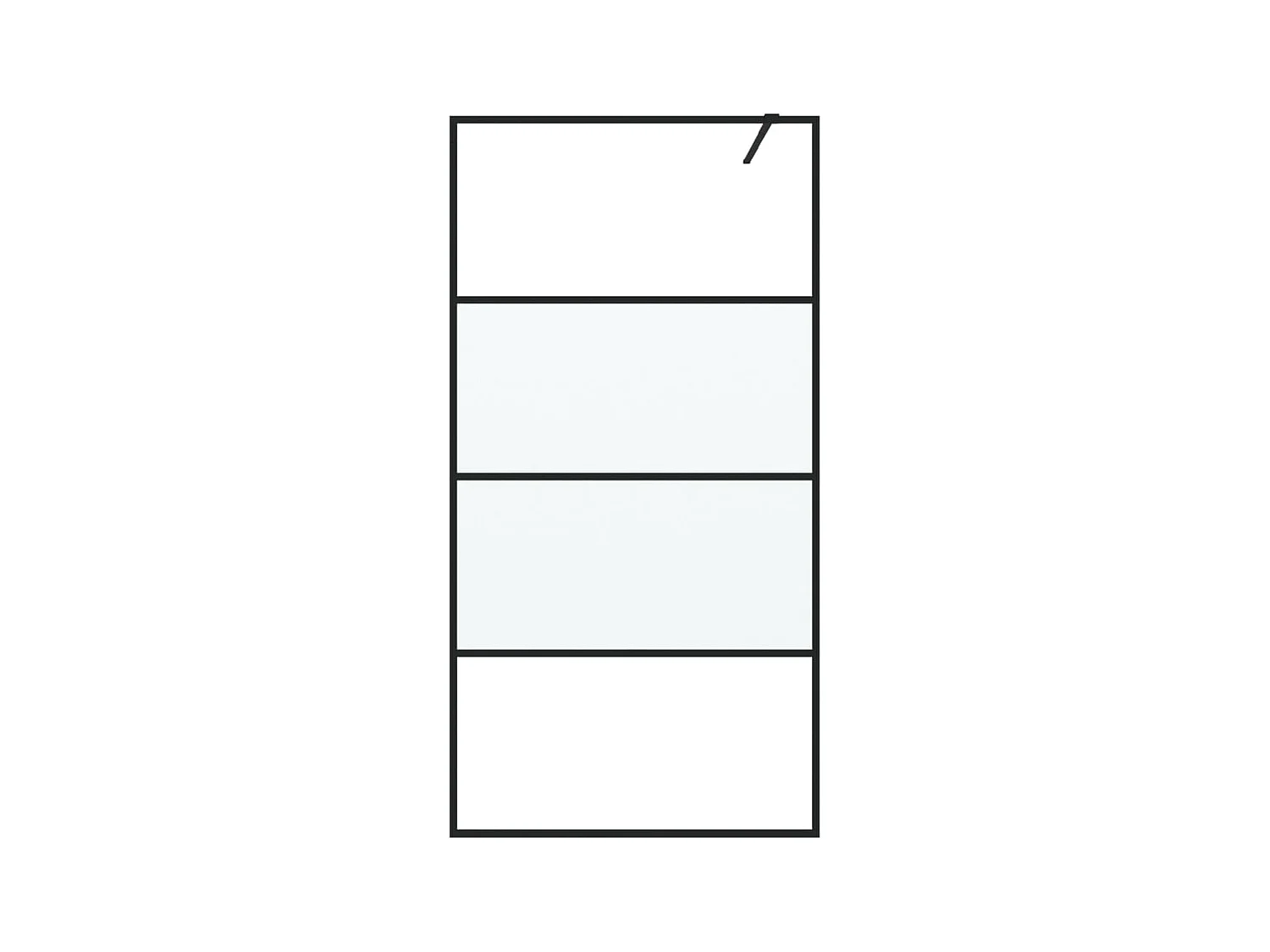 Paroi de douche Noir 100x195 cm Verre ESG demi-dépoli WVGQ5506