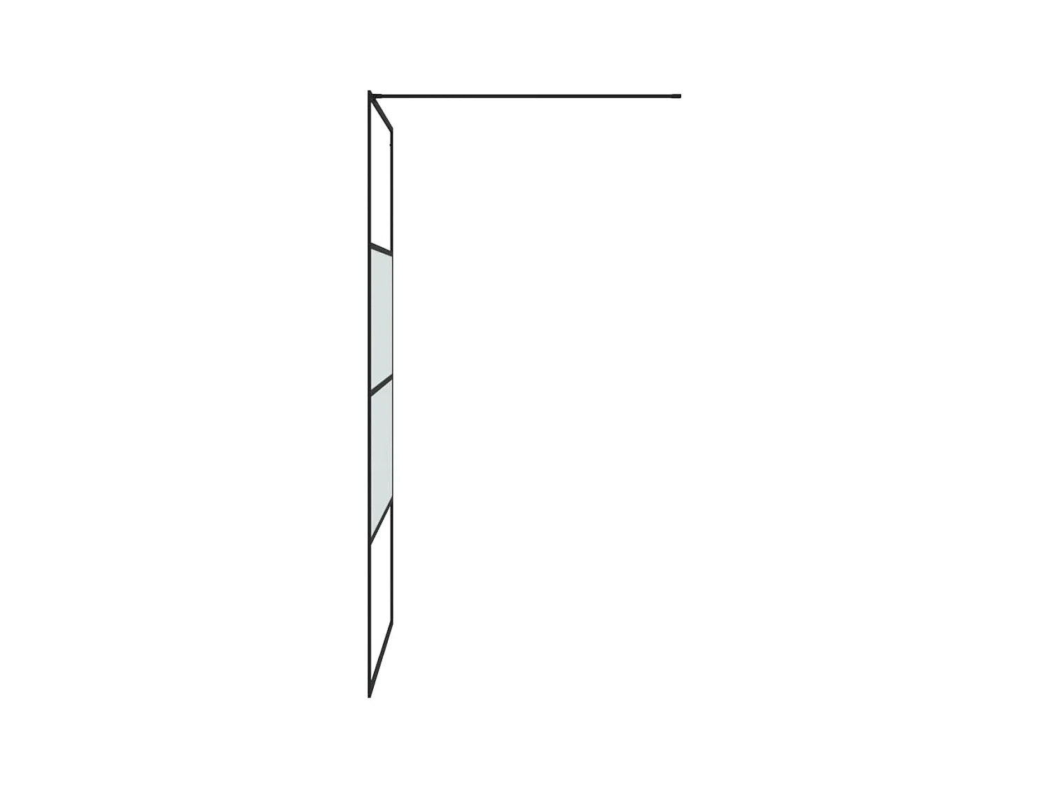Paroi de douche Noir 100x195 cm Verre ESG demi-dépoli WVGQ5506