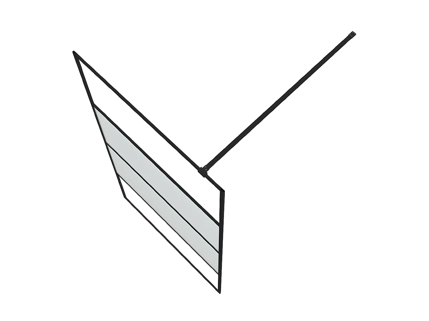 Paroi de douche Noir 100x195 cm Verre ESG demi-dépoli WVGQ5506