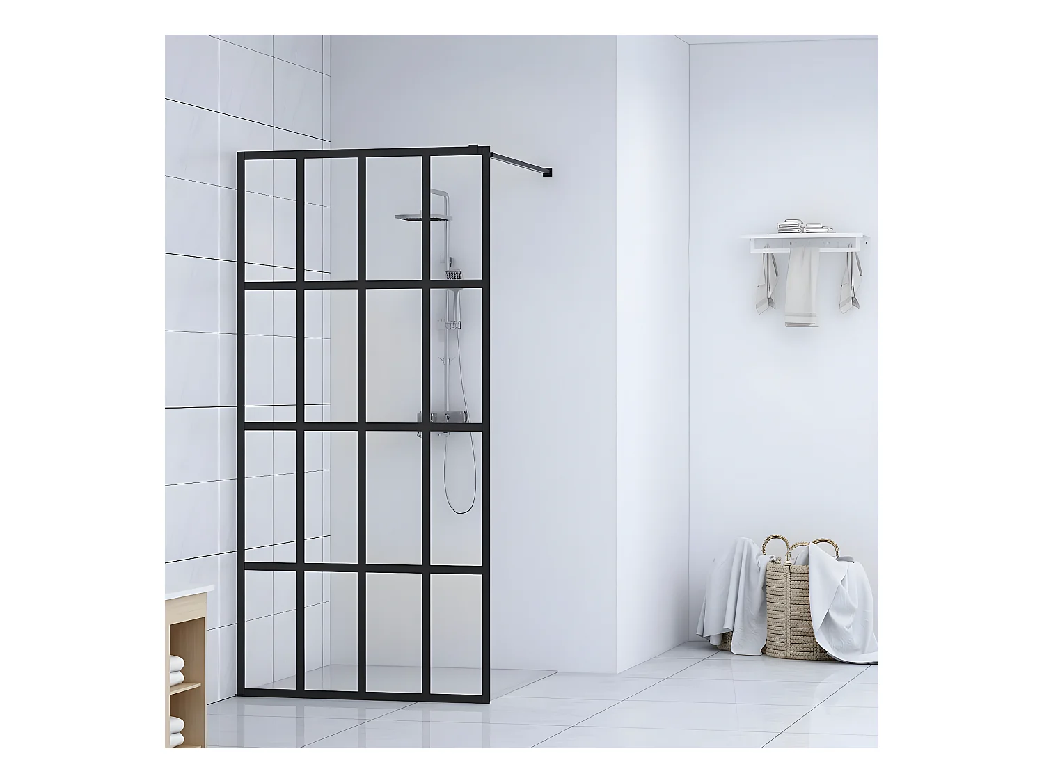 Paroi de douche Verre trempé transparent 118x190 cm WVGQ7072