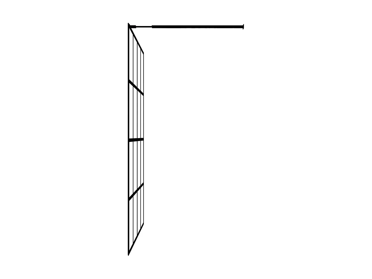 Paroi de douche Verre trempé transparent 118x190 cm WVGQ7072