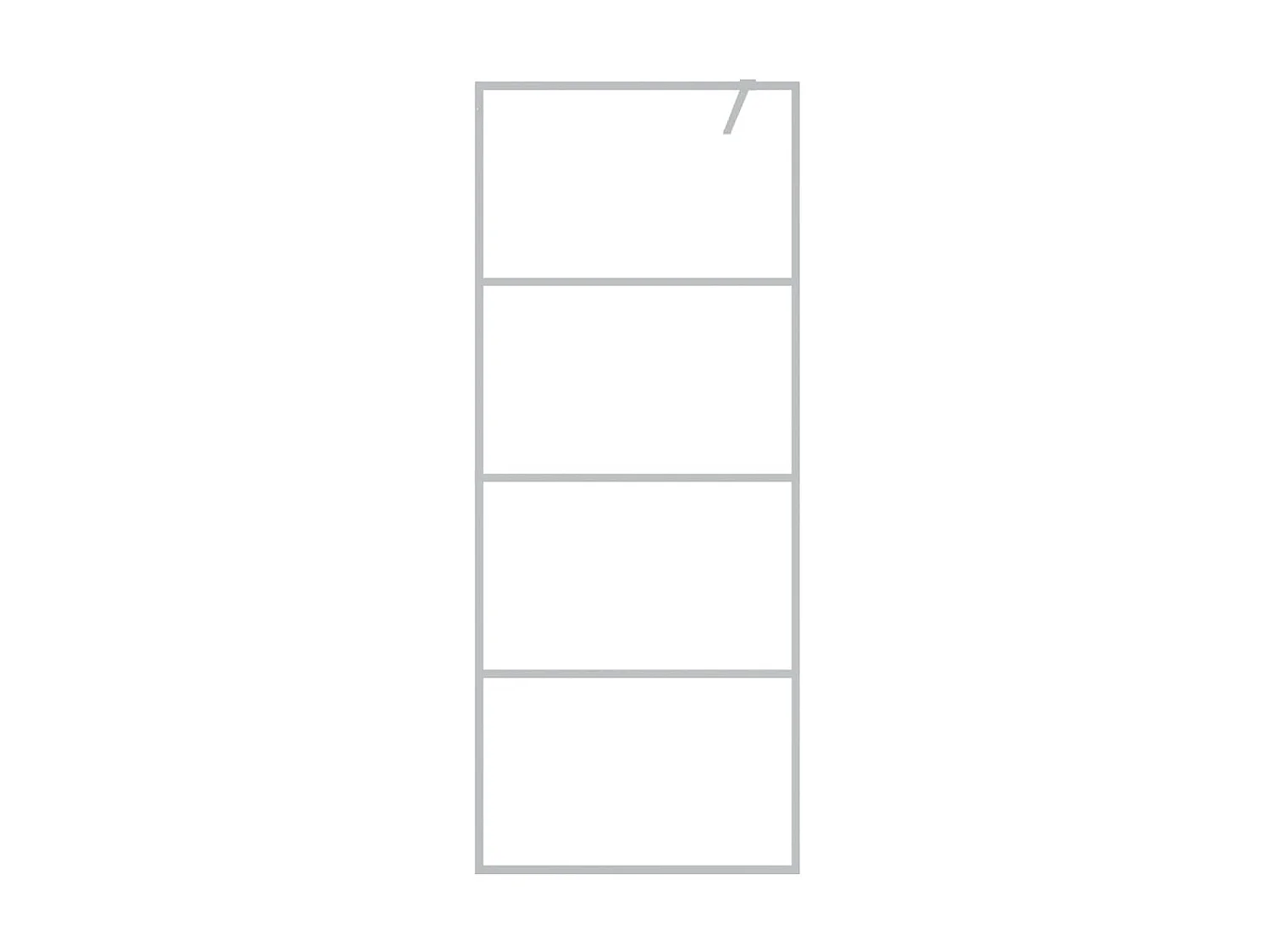 Mampara de ducha vidrio ESG transparente plateado 80x195 cm ES274327