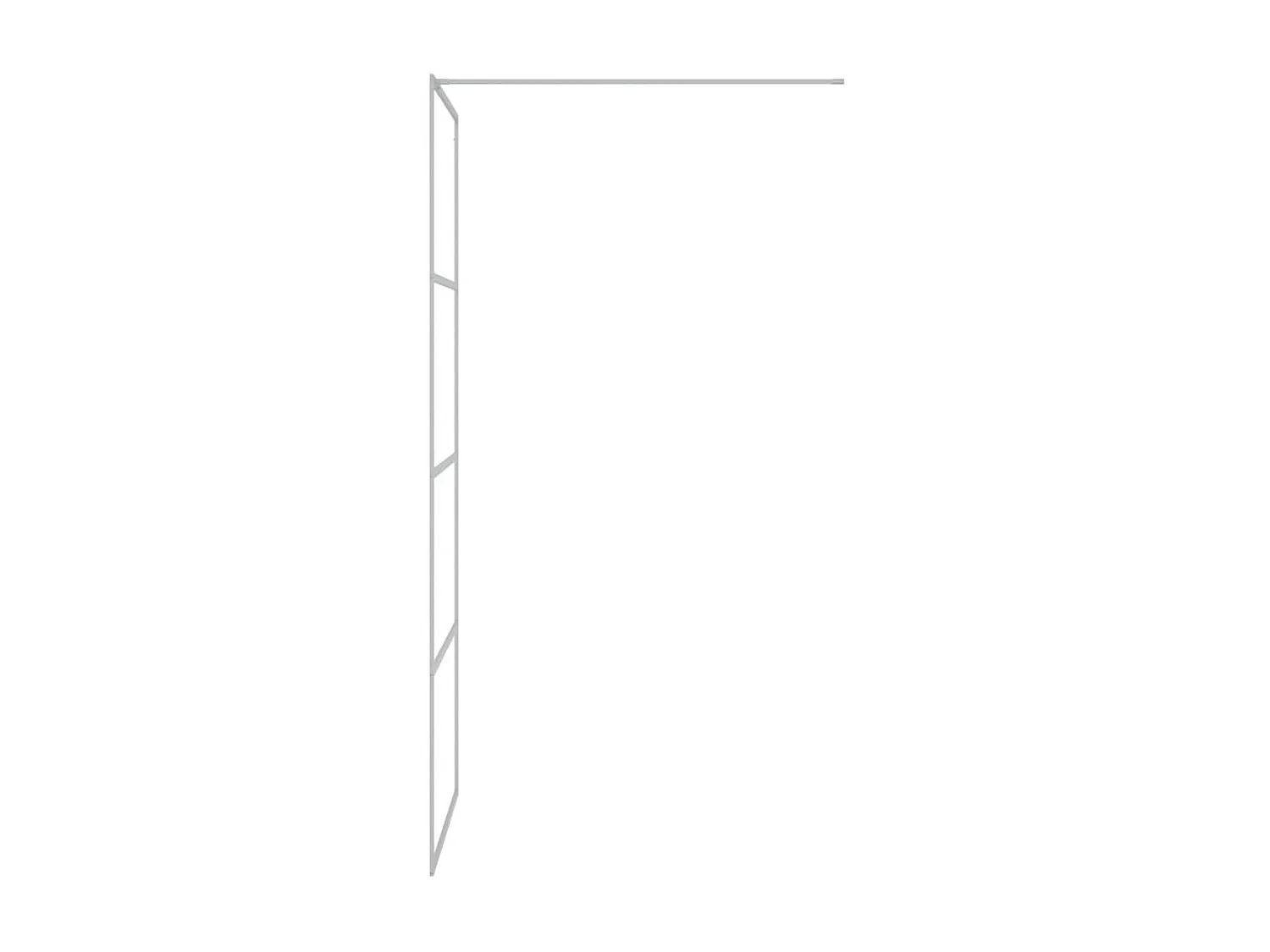 Mampara de ducha vidrio ESG transparente plateado 80x195 cm ES274327