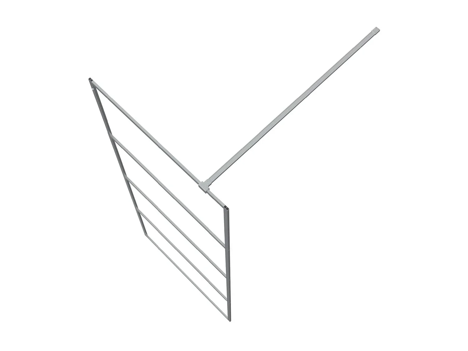 Mampara de ducha vidrio ESG transparente plateado 80x195 cm ES274327