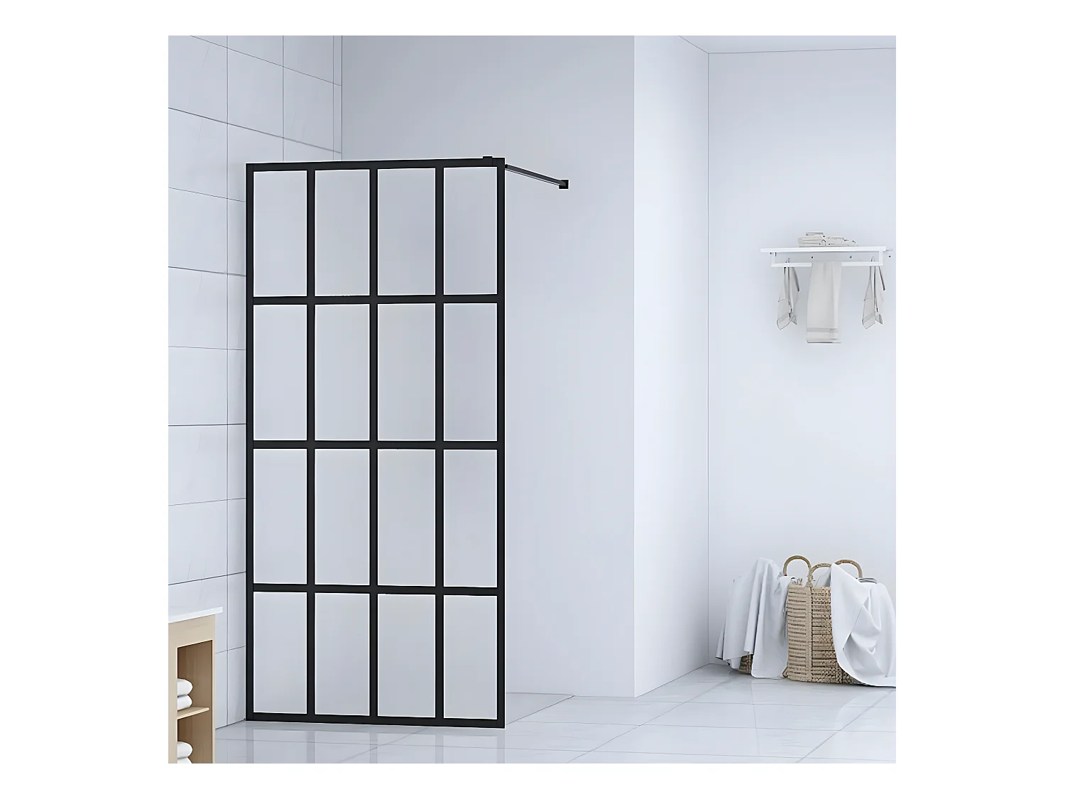 Divisória de chuveiro vidro temperado fosco 140x195 cm PT893567
