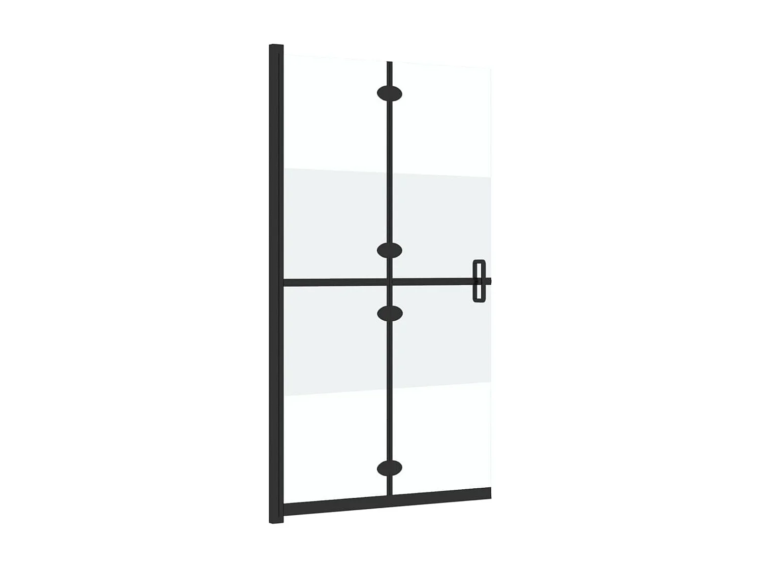 Divisória chuveiro dobrável 90x190 cm meio vidro fosco ESG PT542078