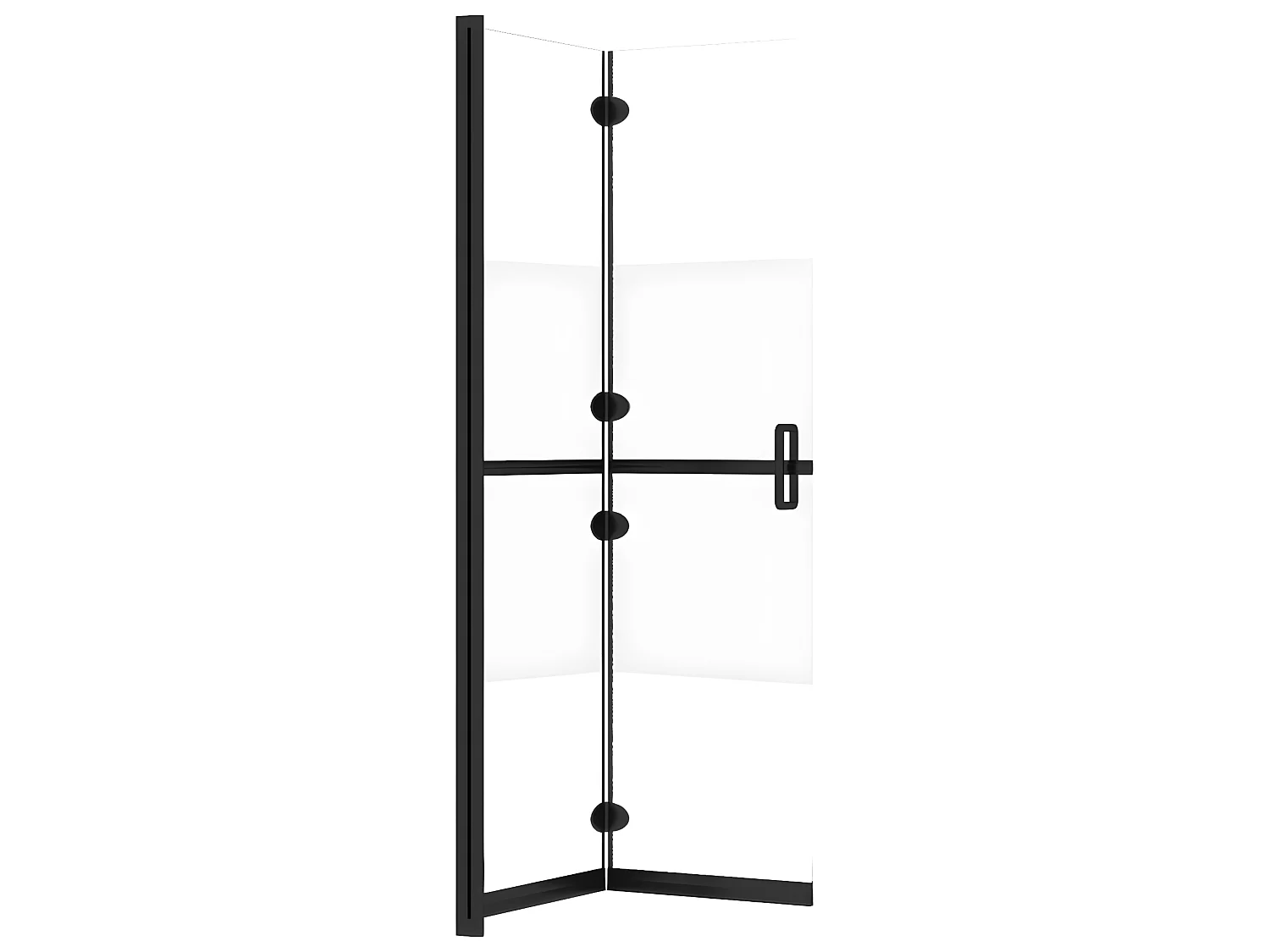 Divisória chuveiro dobrável 90x190 cm meio vidro fosco ESG PT542078