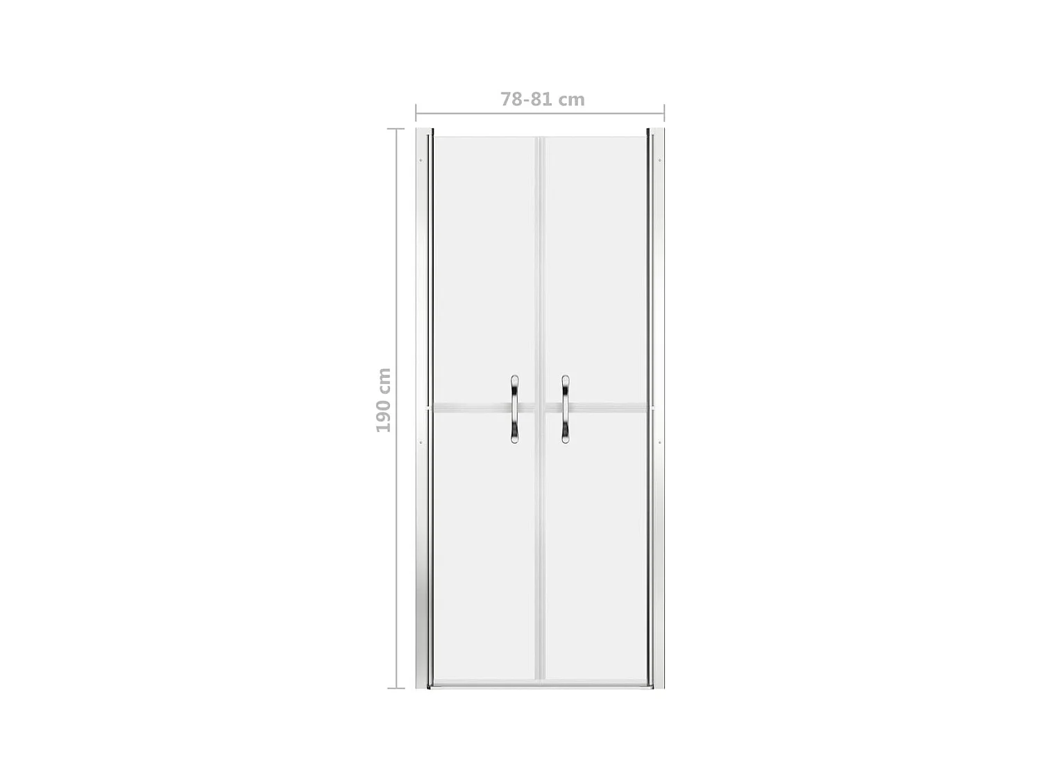 Porta de duche ESG opaco 81x190 cm PT994907