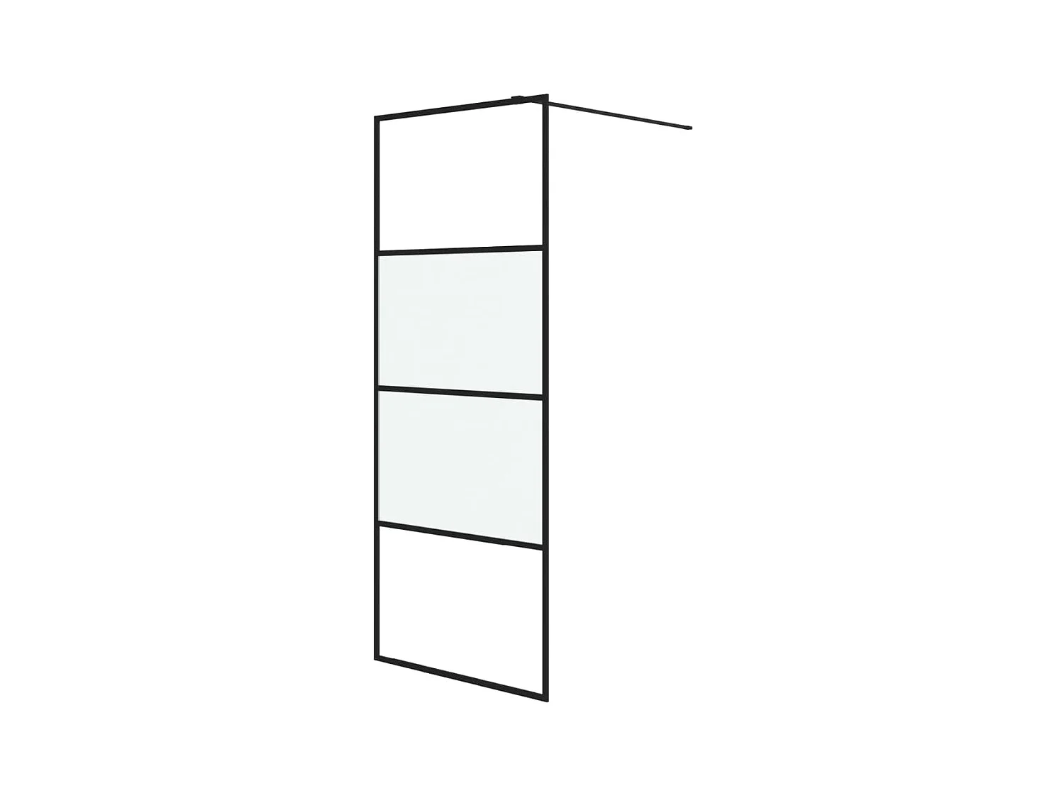 Paroi de douche Noir 80x195 cm Verre ESG demi-dépoli WVGQ4296