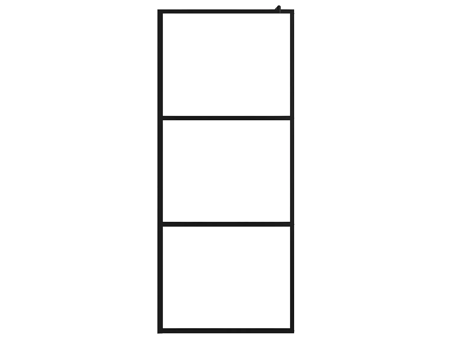 Divisória de chuveiro vidro transparente ESG 80x195 cm preto PT731927