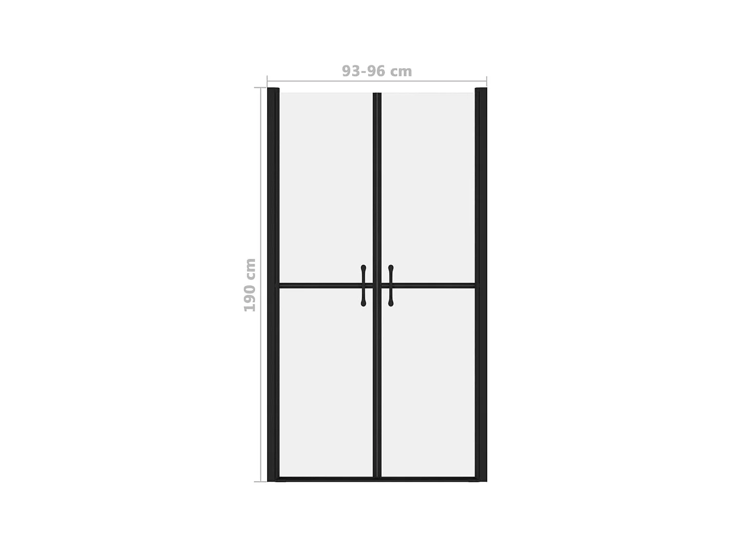 Porta de duche ESG opaco (93-96)x190 cm PT432120