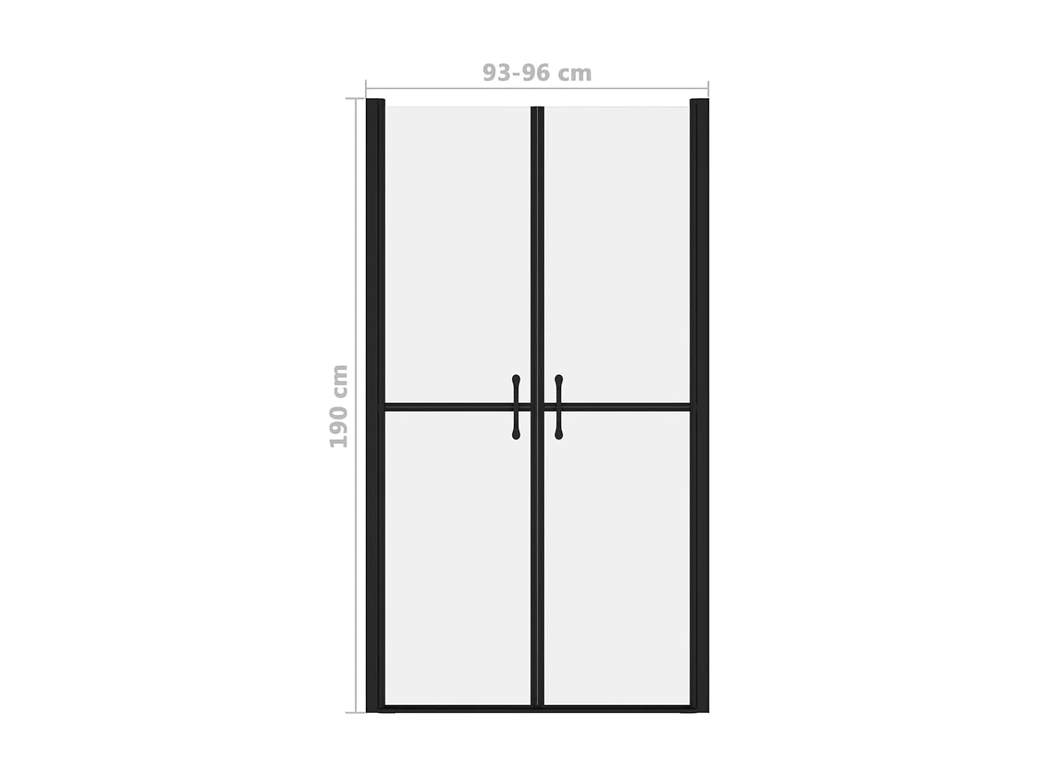 Mampara de ducha ESG esmerilado (93-96)x190 cm ES66439