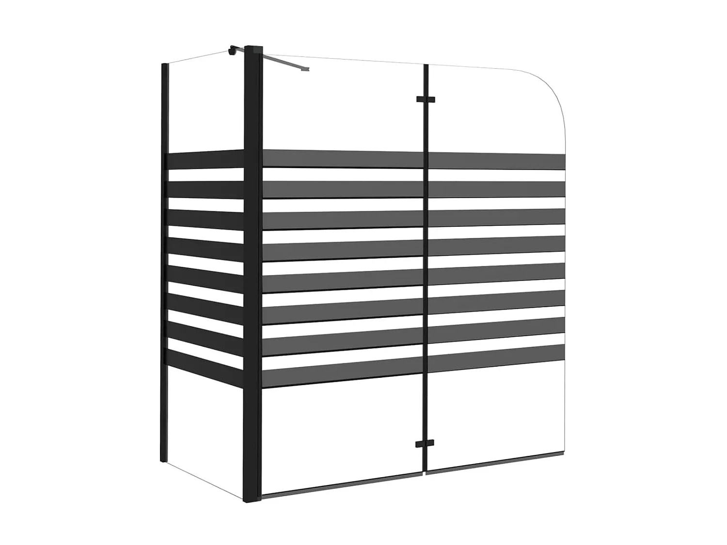 Paroi de douche à rayures 120x68x130 cm Verre trempé WVGQ3631