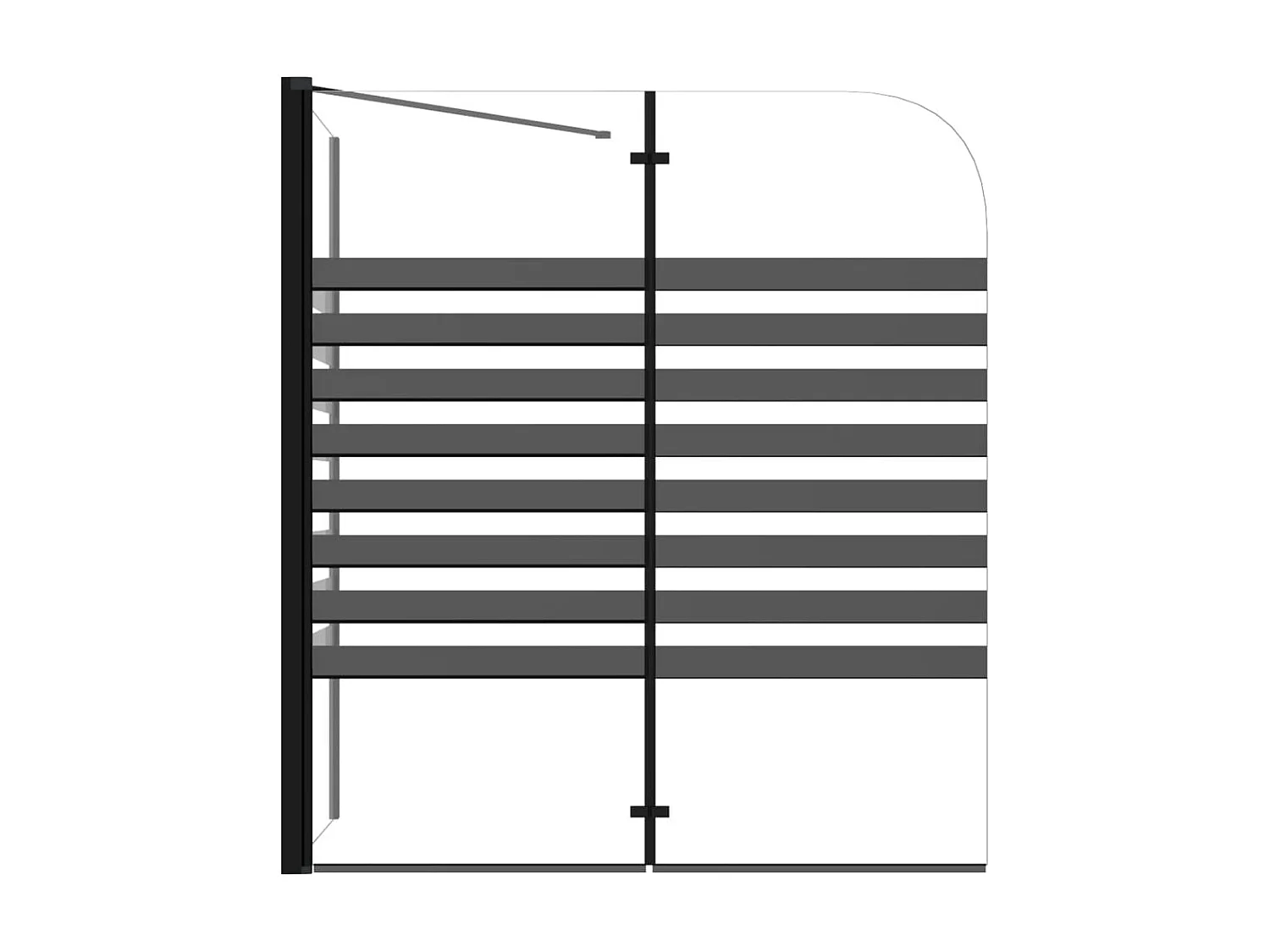 Paroi de douche à rayures 120x68x130 cm Verre trempé WVGQ3631