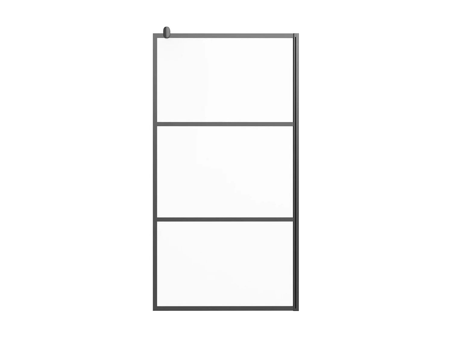 Divisória de chuveiro 100x195 cm vidro opaco ESG preto PT146925