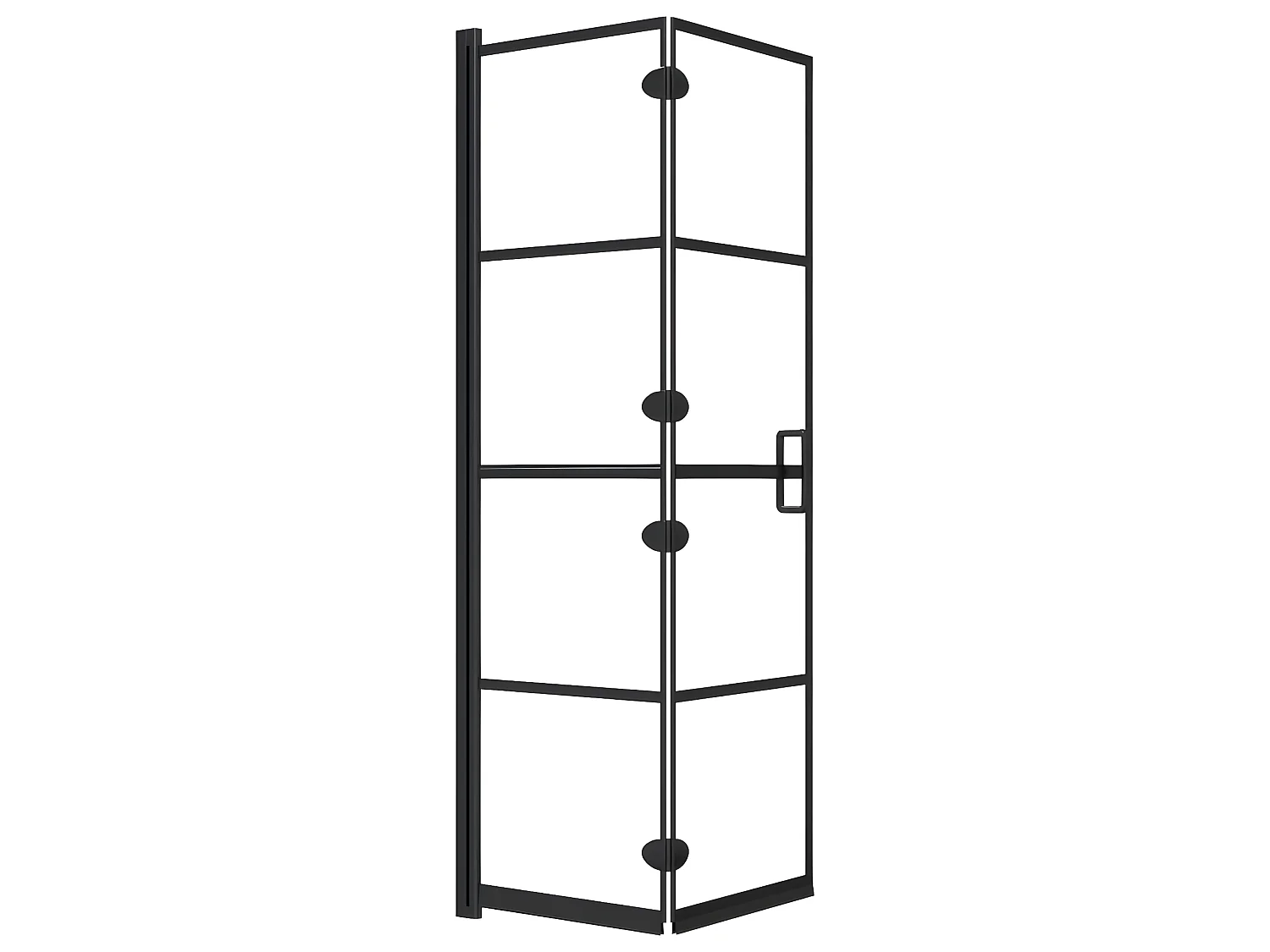 Mampara de ducha plegable ESG negro 80x140 cm ES66400