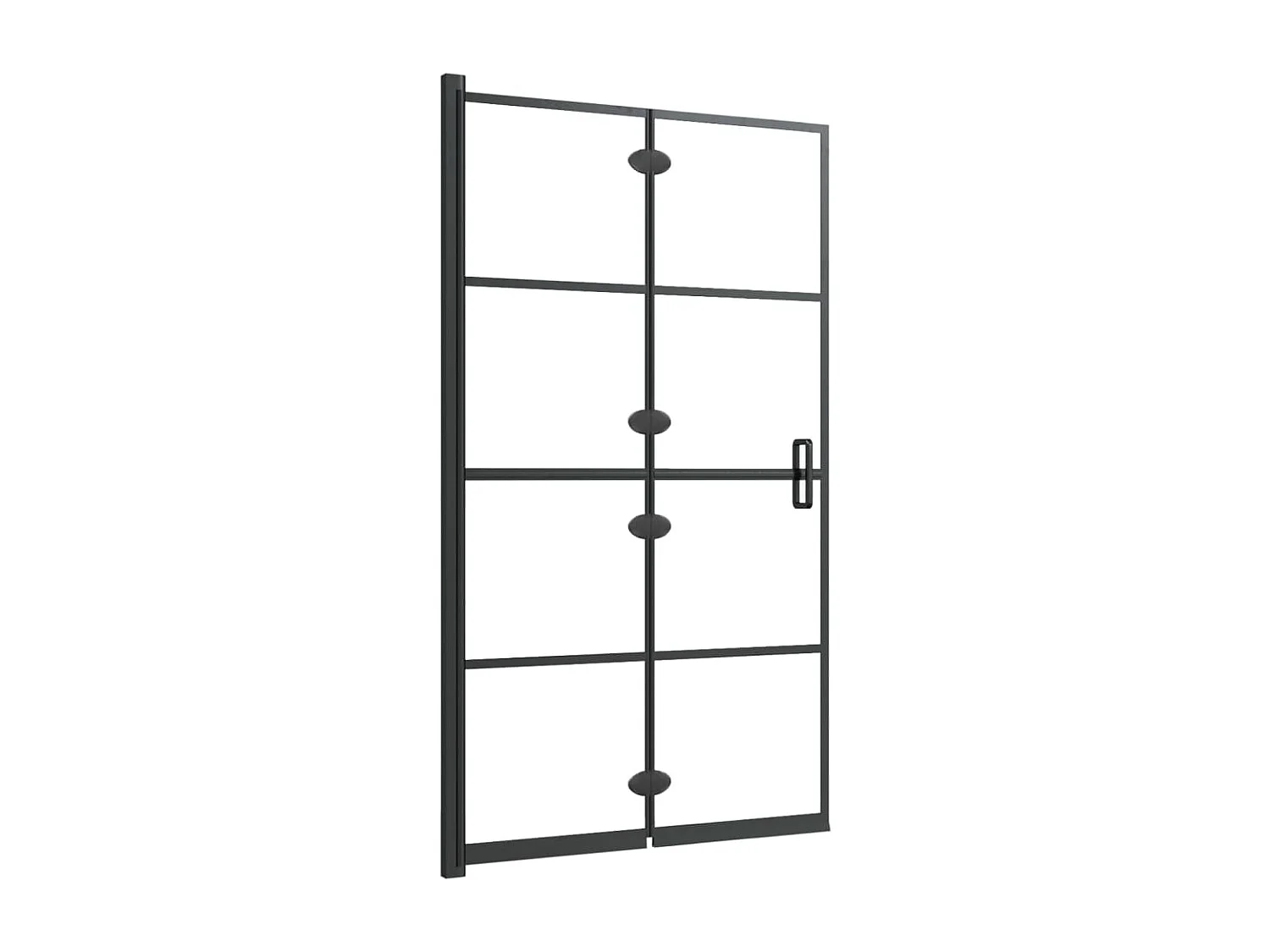 Mampara de ducha plegable ESG negro 80x140 cm ES66400